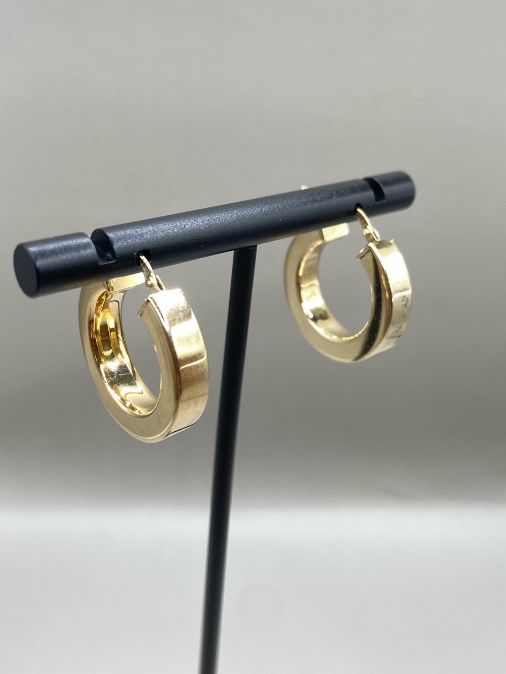 Dyadema Gold Plated Sterling Silver Chunky Dyadema Hoop Earrings